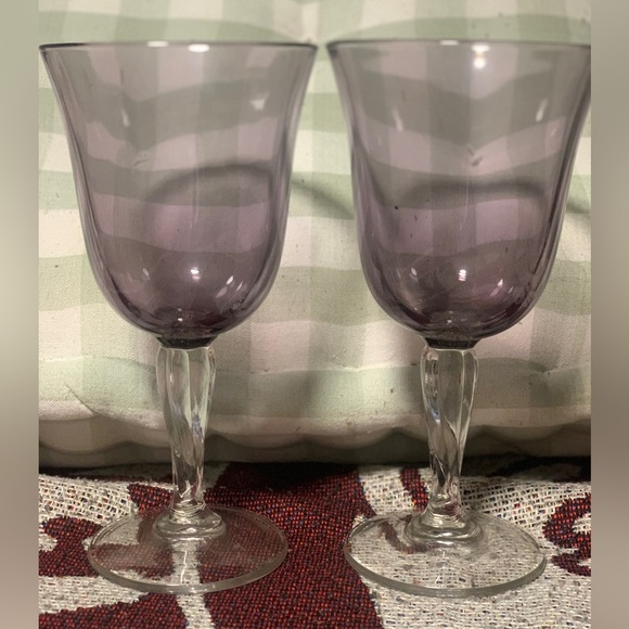 Other - Elegant Purple Wine Glass Set